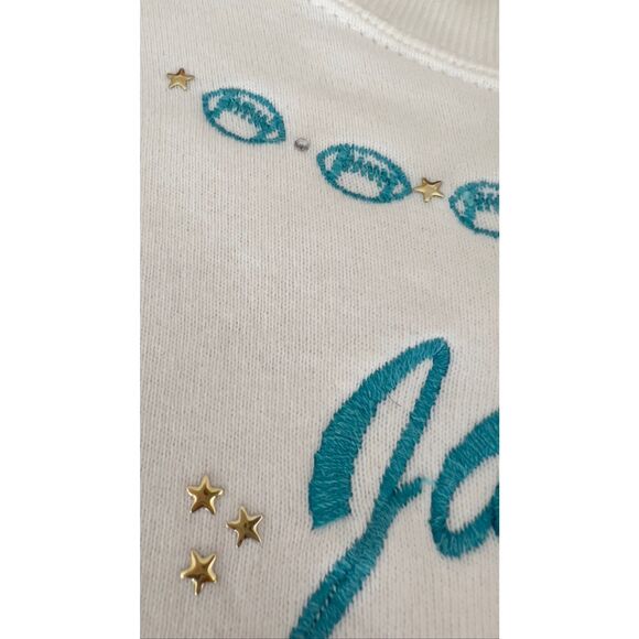 Vintage 90s Jacksonville Jaguars embroidered Logo Sweatshirt Large Made In USA - Picture 9 of 10
